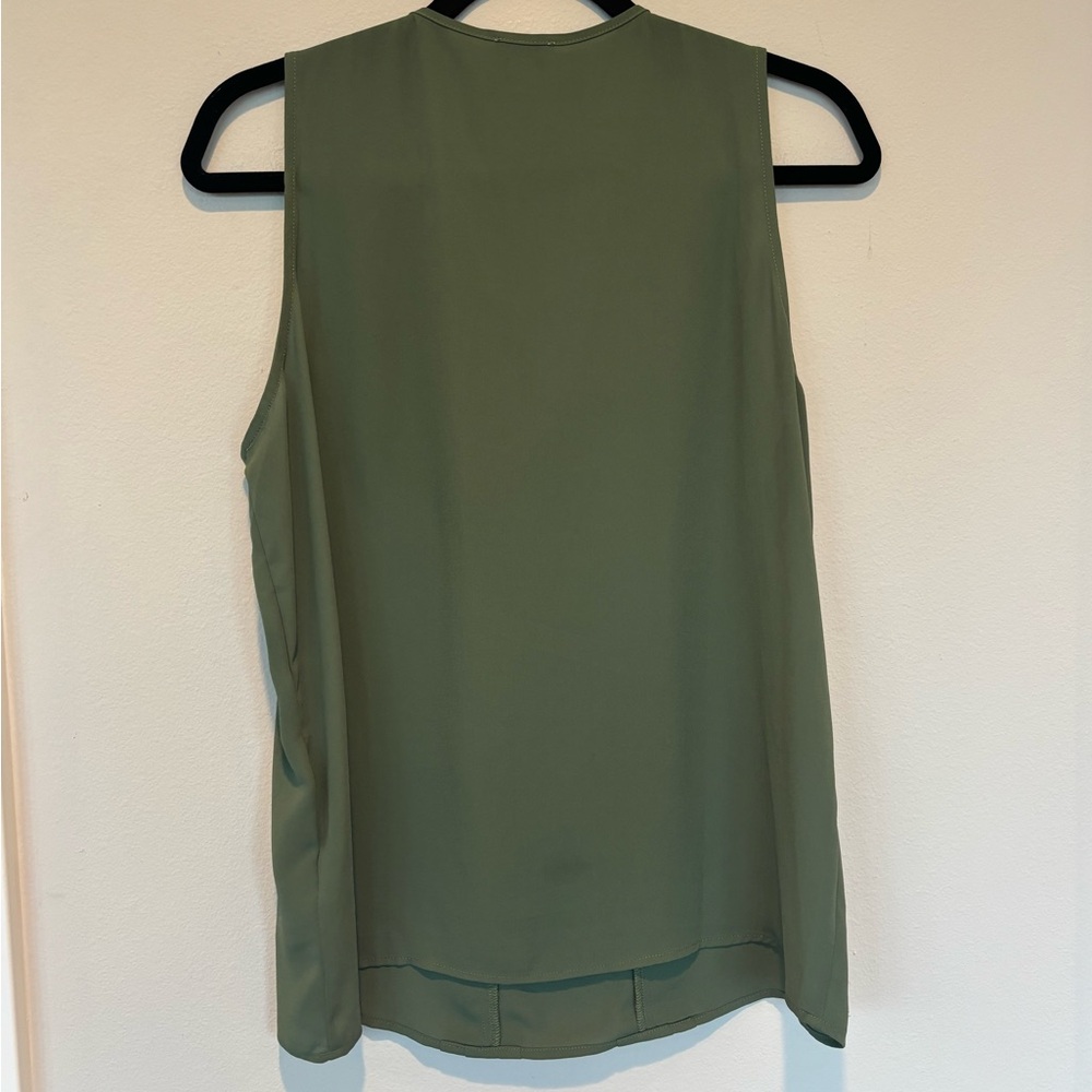 J. Crew Olive Sleeveless Blouse - Picture 2 of 4